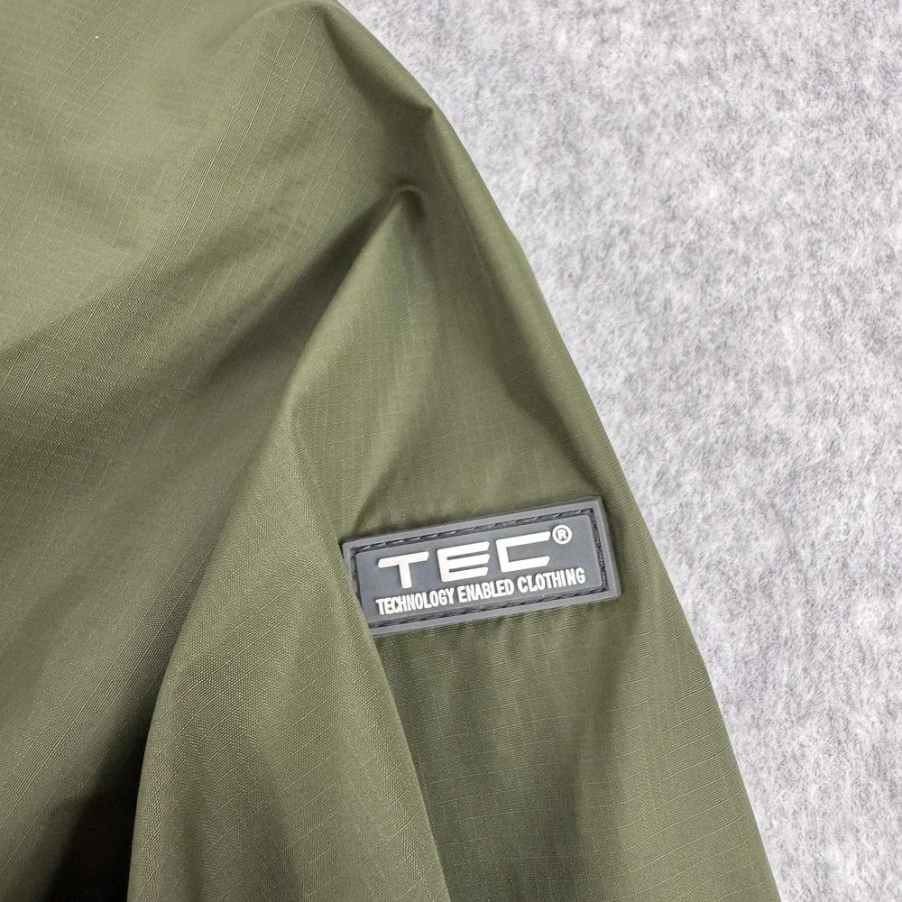 SCOTTeVEST Jacket Mens Large Green TEC Travel Windbreaker Full Zip Lightweight
